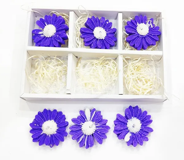 Purple_Diwali_Decorative_Daisy_Floating_Full_Scented_Soy_Wax_Candle_For_Festive_Gifting_And_Home_Decoration_Set_Of_6