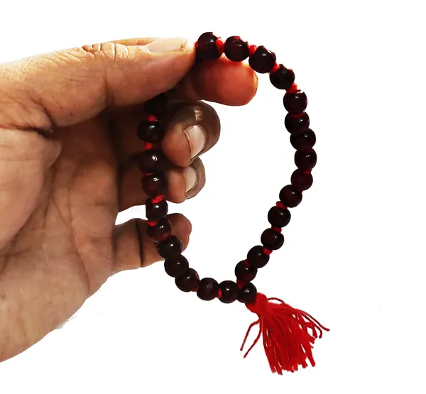 Multicolor_2_Pc_Laal_Sandalwood_Knotted_Mala_Bracelet_Beads_Prayer_Mala,_Sandalwood_Bracelet_Quarter_Mala_2_Pc