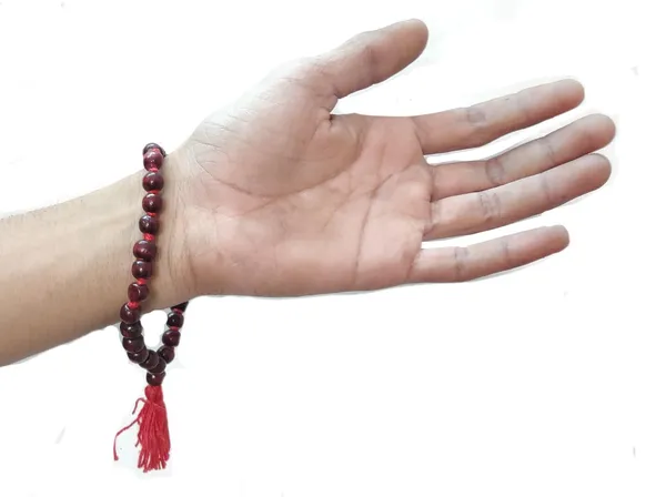 Multicolor_2_Pc_Laal_Sandalwood_Knotted_Mala_Bracelet_Beads_Prayer_Mala,_Sandalwood_Bracelet_Quarter_Mala_2_Pc