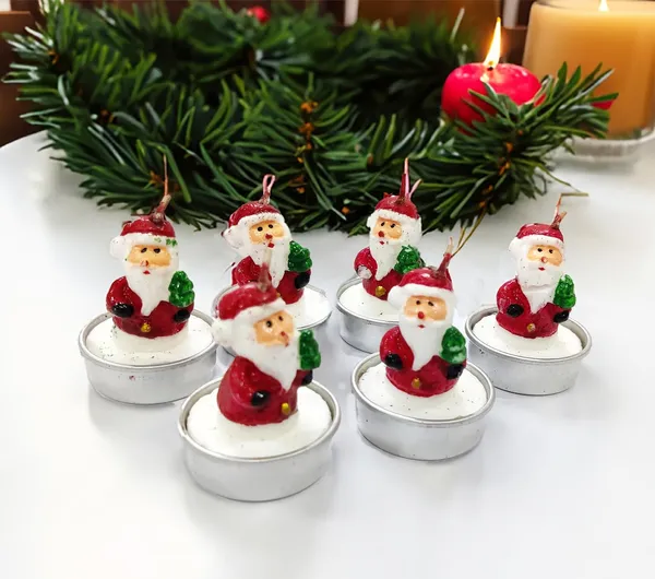 Multicolor_Miniature_Christmas_Tea_Light_Candle_Set_Handmade_Figures_Santa_Claus_For_Christmas_Home_Decorations_(6_Piece)