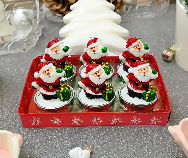 Multicolor_Miniature_Christmas_Tea_Light_Candle_Set_Handmade_Figures_Santa_Claus_For_Christmas_Home_Decorations_(6_Piece)
