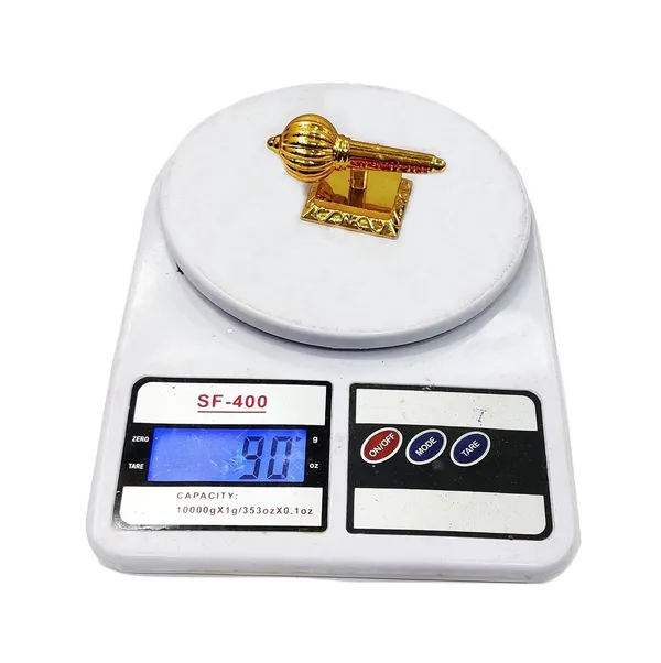 Golden_Metal_Made_Bajrang_Bali_Small_Gada_With_Square_Stand_For_Keeping_In_Home_Temple_Or_Gifting_3_Inch