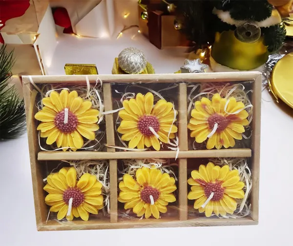 Yellow_Diwali_Decorative_Sun_Flower_Surajmukhi_Soy_Wax_Candle_For_Festive_Gifting_And_Home_Decoration_Set_Of_6