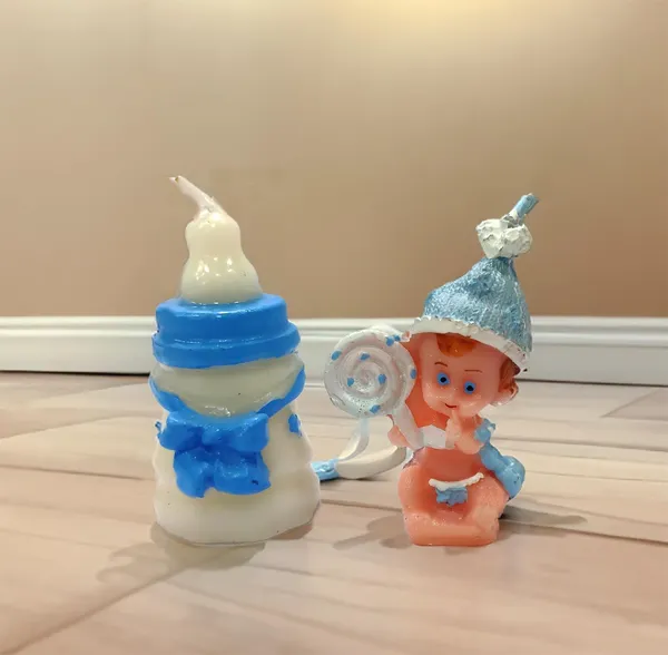 Multicolor_2_Piece_Miniature_Baby_Shower_Candle_Gift_Set_|Baby_Shower_Party_Candle_Favors_|_Baby_Candles_For_Birthdays_Of_Boys|_Set_Of_2_Piece