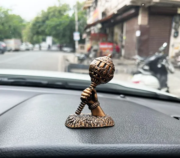 Metallic_Hanuman_Ji_Small_Gada_for_Keeping_in_Home_Temple||_Car_Dashboard_or_Gifting_to_Bajrangbali_(120_gram_Approx_3_inch)_Silver_Color