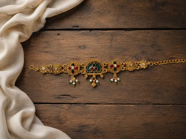 Latest_Classy_Gold_Plated_Rajwadi_Moti_Work_Bracelet