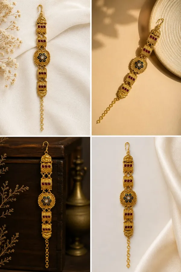 Latest_Classy_Gold_Plated_Rajwadi_Moti_Work_Bracelet