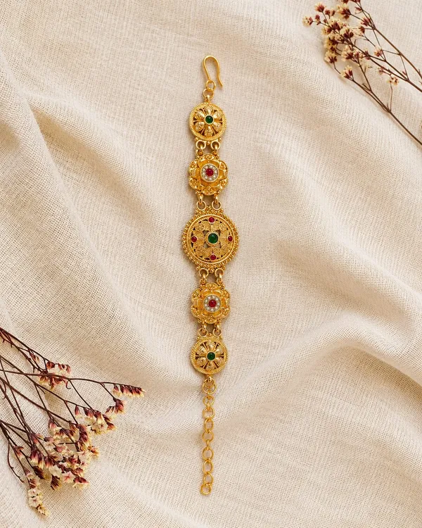 Latest_Classy_Gold_Plated_Rajwadi_Moti_Work_Bracelet