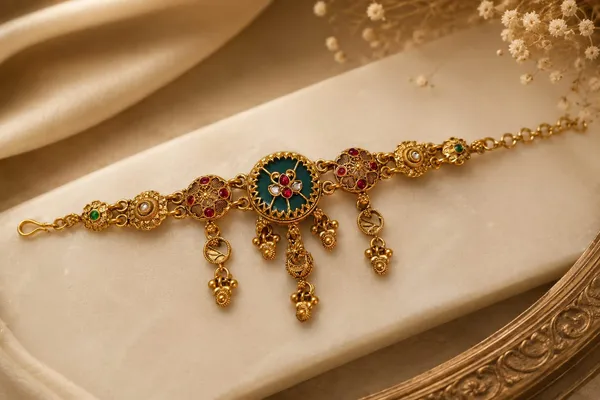 Traditional_Green_&_Ruby_Gold-Tone_Statement_Bracelet