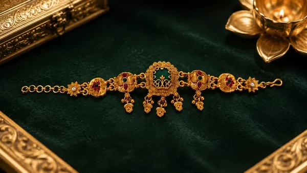 Traditional_Green_&_Ruby_Gold-Tone_Statement_Bracelet