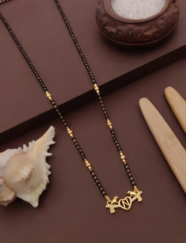 Gold-Plated_Pendant_Alfabet_Heart_Mangalsutra_with_Lovebirdsif_for_Women
