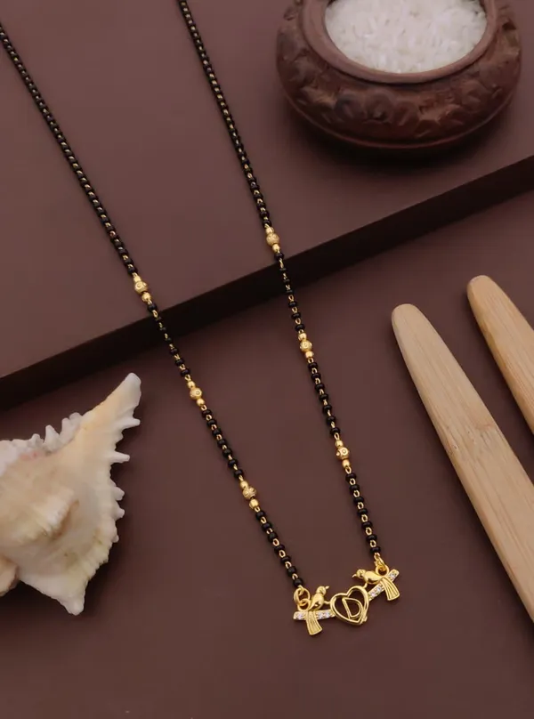 Gold-Plated_Pendant_Alfabet_Heart_Mangalsutra_with_Lovebirdsif_for_Women
