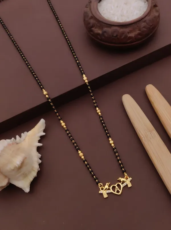 Gold-Plated_Pendant_Alfabet_Heart_Mangalsutra_with_Lovebirdsif_for_Women
