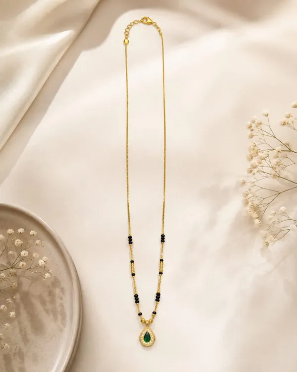 Elegant_Green_Drop_Mangalsutra_Necklace