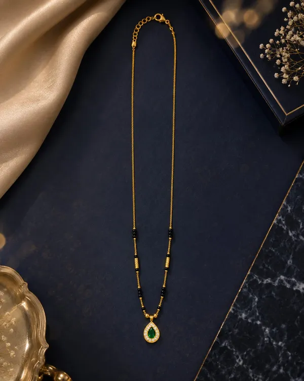 Elegant_Green_Drop_Mangalsutra_Necklace