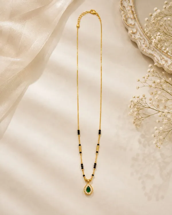 Elegant_Green_Drop_Mangalsutra_Necklace