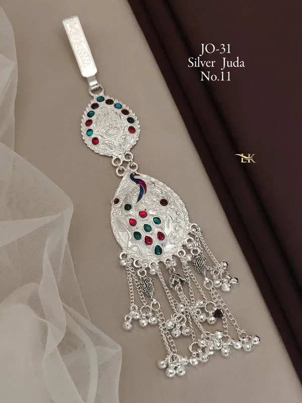 Silver_Saree_Waist_Challa_Juda