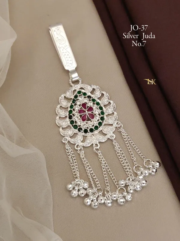 Silver_Saree_Waist_Challa_Juda