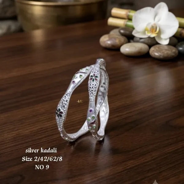 Silver_Plated_Designer_Kadli_kada_for_Women_&_Girls