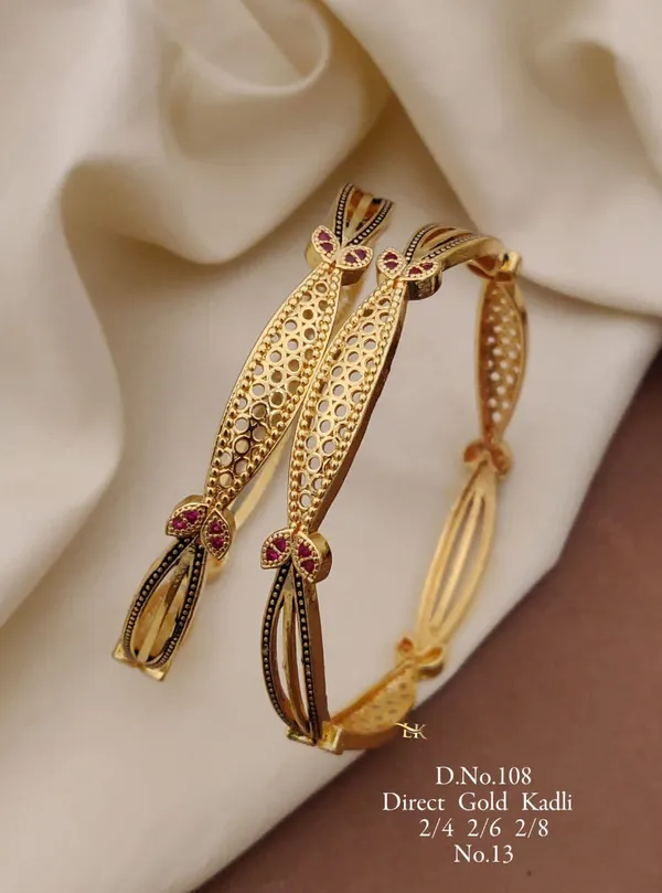 Gold_Plated_Designer_Kadli_kada_for_Women_&_Girls
