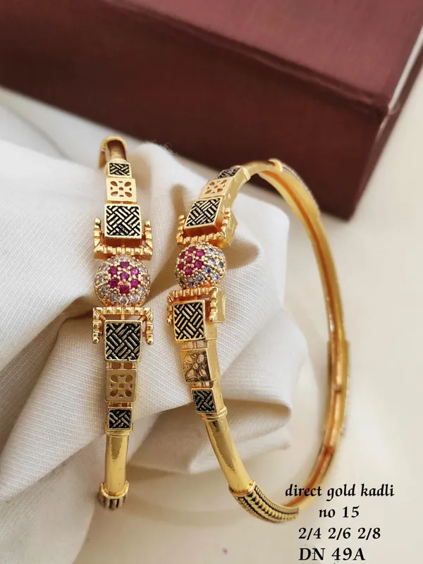 Gold_Plated_Designer_Kadli_kada_for_Women_&_Girls