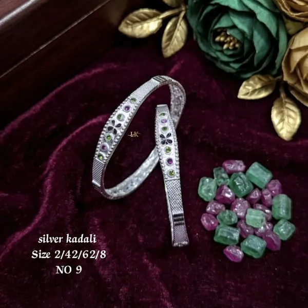 Silver_Plated_Designer_Kadli_kada_for_Women_&_Girls