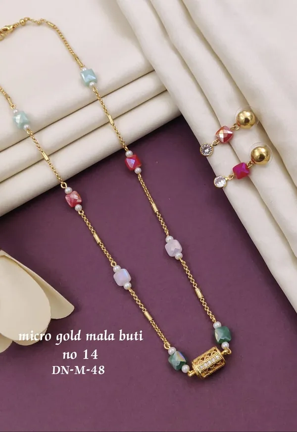 Gold-Plated_Artificial__Necklace_And_Earrings