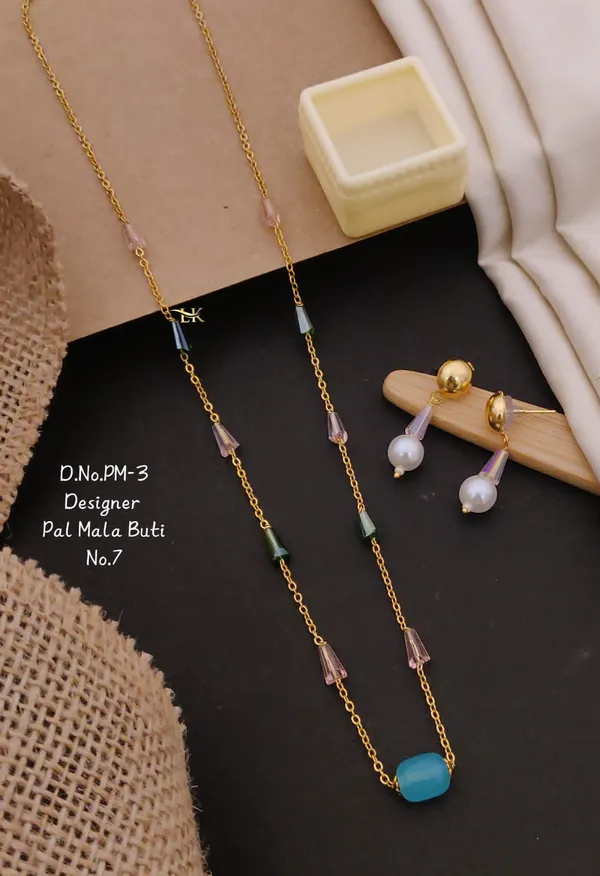 Gold-Plated_Artificial__Necklace_And_Earrings