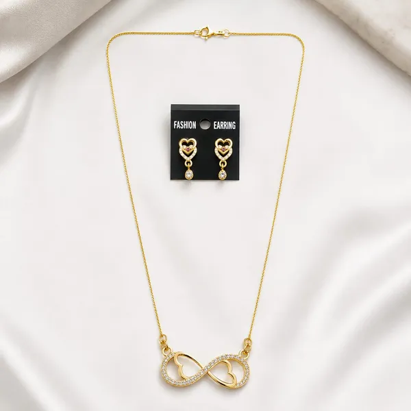 Trendy_Gold_Plated_Infinity_Necklace_for_Women