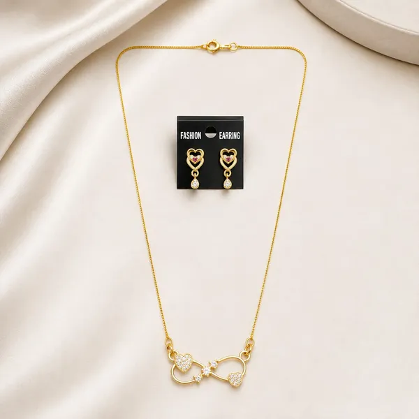 Trendy_Gold_Plated_Infinity_Necklace_for_Women