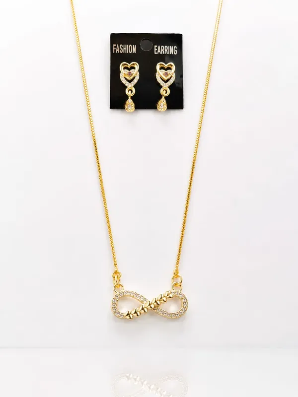 Trendy_Gold_Plated_Infinity_Necklace_for_Women