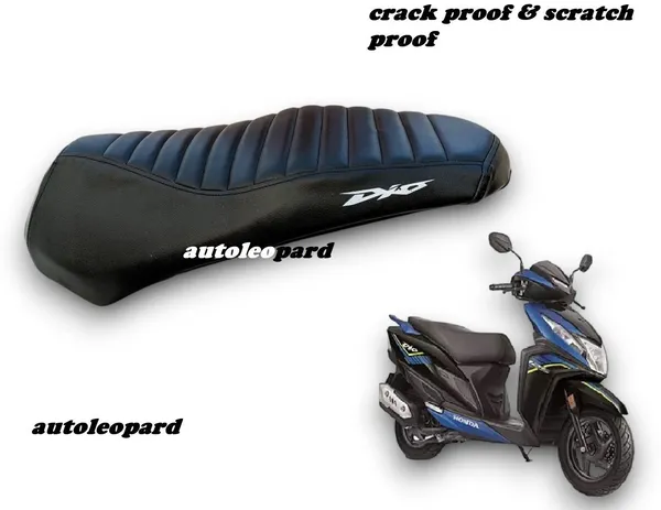 AUTOLEOPARD_PULSAR_N_250_PARALLEL_BLACK_SPLIT_BIKE_SEAT_COVER_Single_Bike_Seat_Cover_For_Honda_Dio