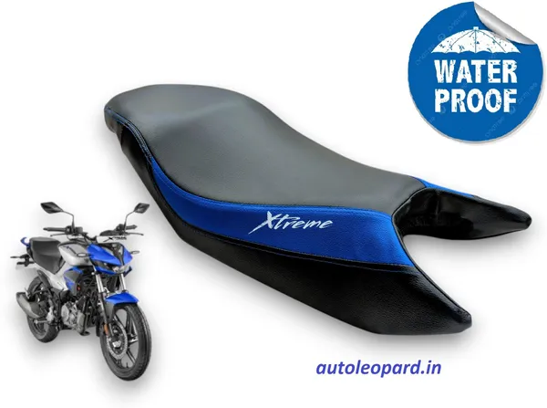 AUTOLEOPARD_NEW_EXTREME_125_R_SINGLE_PREMIUM_TOUCH_BLUE_BLACK_TONE_Single_Bike_Seat_Cover_For_Hero_NA