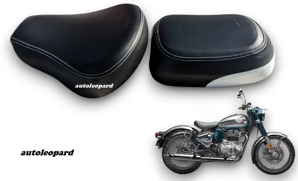 AUTOLEOPARD_NEW_CLASSIC_SOFT_TOUCH_PREMIUM_QUALITY_PU_LEATHER_Split_Bike_Seat_Cover_For_Royal_Enfield_Classic_350