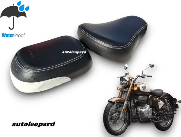 AUTOLEOPARD_NEW_CLASSIC_SOFT_TOUCH_PREMIUM_QUALITY_PU_LEATHER_Split_Bike_Seat_Cover_For_Royal_Enfield_Classic_350