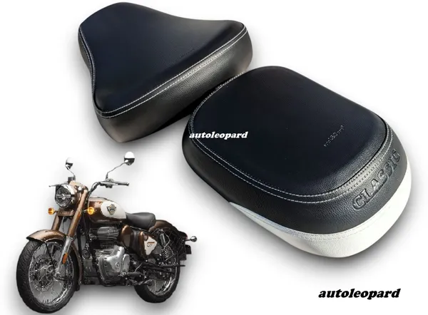 AUTOLEOPARD_NEW_CLASSIC_SOFT_TOUCH_PREMIUM_QUALITY_PU_LEATHER_Split_Bike_Seat_Cover_For_Royal_Enfield_Classic_350