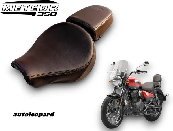 AUTOLEOPARD_METEOR_350_BS6_DARK_BROWN_BIKE_SEAT_COVER_Split_Bike_Seat_Cover_For_Royal_Enfield_Meteor
