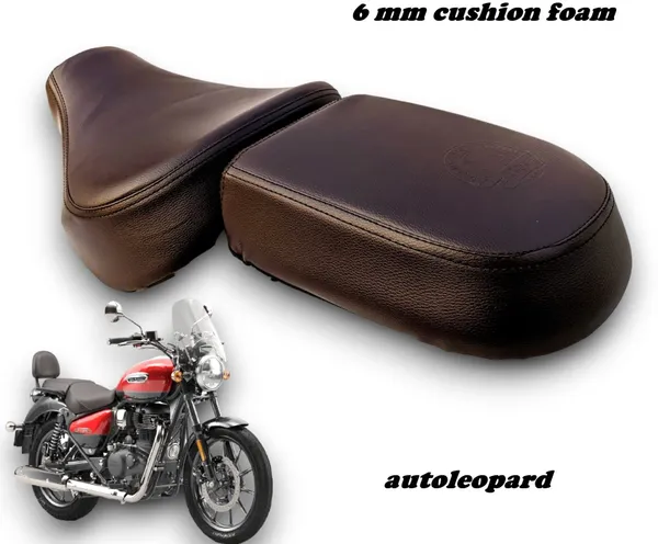 AUTOLEOPARD_METEOR_350_BS6_DARK_BROWN_BIKE_SEAT_COVER_Split_Bike_Seat_Cover_For_Royal_Enfield_Meteor