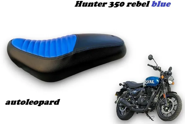 AUTOLEOPARD_HUNTER_350_BLUE_BIKE_SEAT_COVER_Single_Bike_Seat_Cover_For_Royal_Enfield_NA