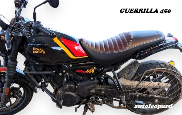 AUTOLEOPARD_GUERRILLA_450_SOFT_TOUCH_PREMIUM_QUALITY_WITH_RUBBER_FOAM_Single_Bike_Seat_Cover_For_Royal_Enfield_NA