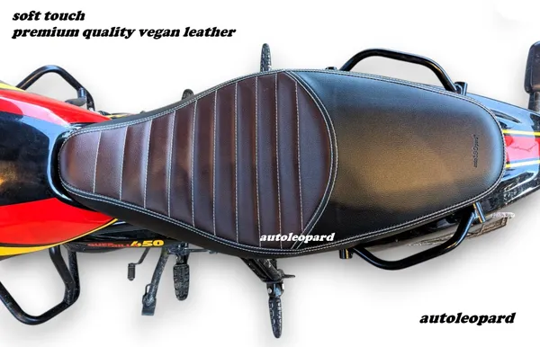 AUTOLEOPARD_GUERRILLA_450_SOFT_TOUCH_PREMIUM_QUALITY_WITH_RUBBER_FOAM_Single_Bike_Seat_Cover_For_Royal_Enfield_NA