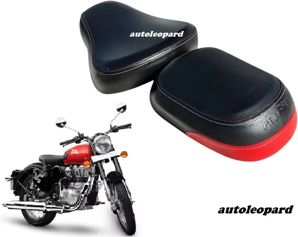 AUTOLEOPARD_NEW_CLASSIC_SOFT_TOUCH_PREMIUM_RUBBER_FOAM_QUALITY_Split_Bike_Seat_Cover_For_Royal_Enfield_Classic_350
