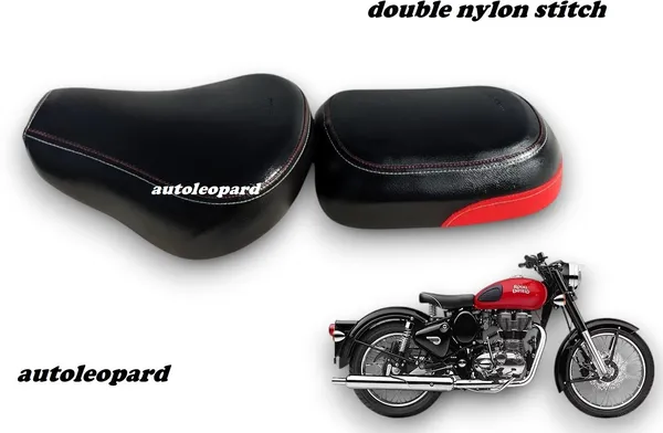AUTOLEOPARD_NEW_CLASSIC_SOFT_TOUCH_PREMIUM_RUBBER_FOAM_QUALITY_Split_Bike_Seat_Cover_For_Royal_Enfield_Classic_350