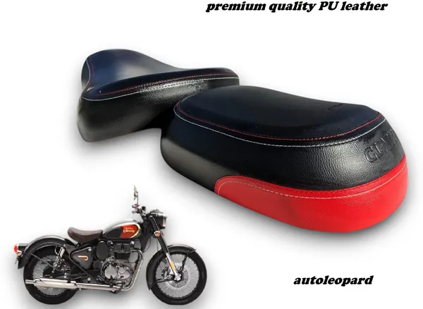 AUTOLEOPARD_NEW_CLASSIC_SOFT_TOUCH_PREMIUM_RUBBER_FOAM_QUALITY_Split_Bike_Seat_Cover_For_Royal_Enfield_Classic_350