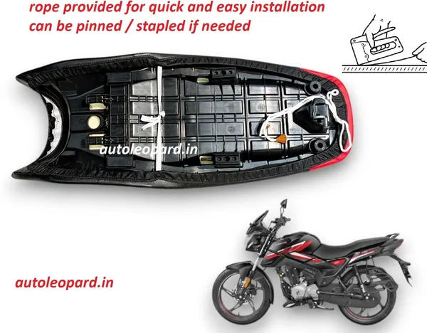 AUTOLEOPARD_NEW_GLAMOUR_X_125_PREMIUM_QUALITY_SOFT_FEEL_Single_Bike_Seat_Cover_For_Hero_Glamour