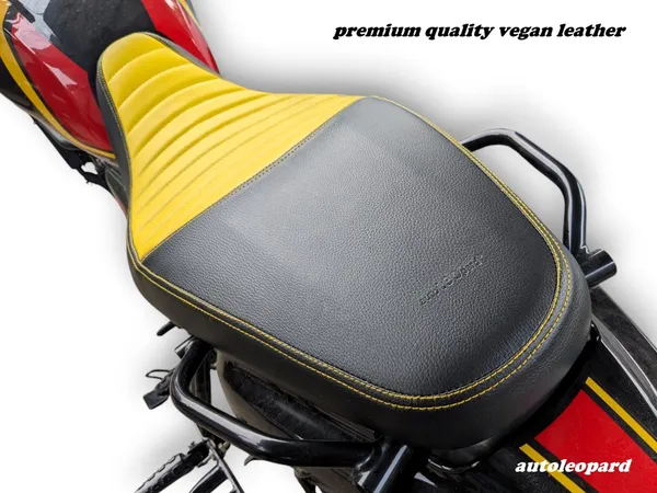 AUTOLEOPARD_GUERRILLA_450_PREMIUM_QUALITY_/_RUBBER_FOAM_Single_Bike_Seat_Cover_For_Royal_Enfield_NA