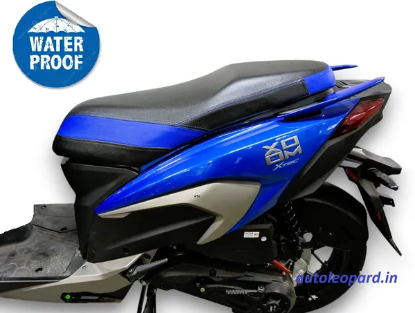 AUTOLEOPARD_NEW_XOOM_125_PREMIUM_QUALITY_SOFT_TOUCH_DARK_BLUE_BLACK_Single_Bike_Seat_Cover_For_Hero_NA