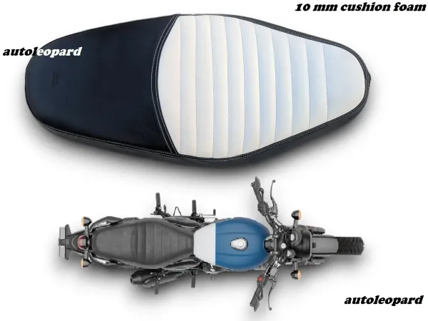White_&_Black_Leather_Premium_&_Elegant_Bike_Seat_Cover