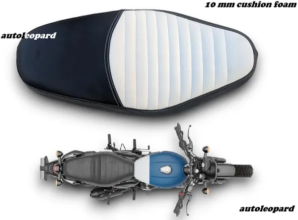 White_&_Black_Leather_Premium_&_Elegant_Bike_Seat_Cover