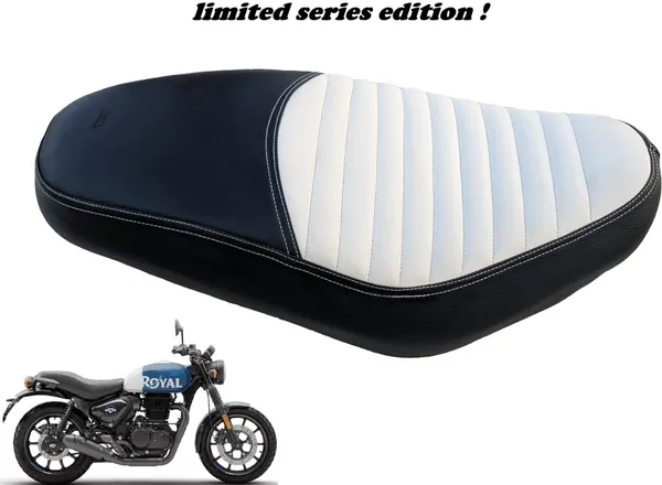 White_&_Black_Leather_Premium_&_Elegant_Bike_Seat_Cover